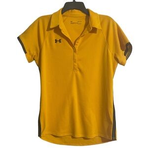 Under Armour Heatgear Yellow and Black Polo